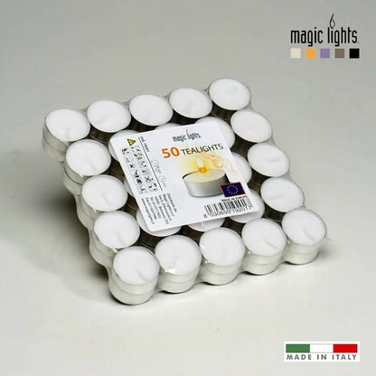Candle Set Magic Lights 50 Pieces White