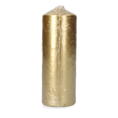 Candle Golden Silver Ø 7 x 20 cm 1 Unit