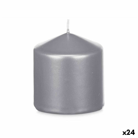 Candle Silver 7 x 7,5 x 7 cm (24 Units)