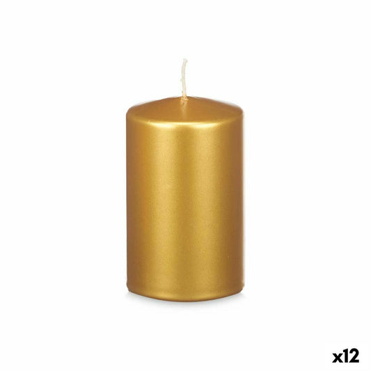 Candle Golden 9 x 15 x 9 cm (12 Units)